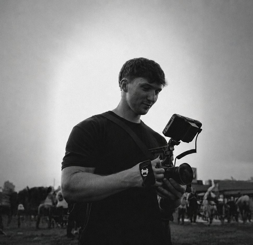 Ayden Usinski filming on location